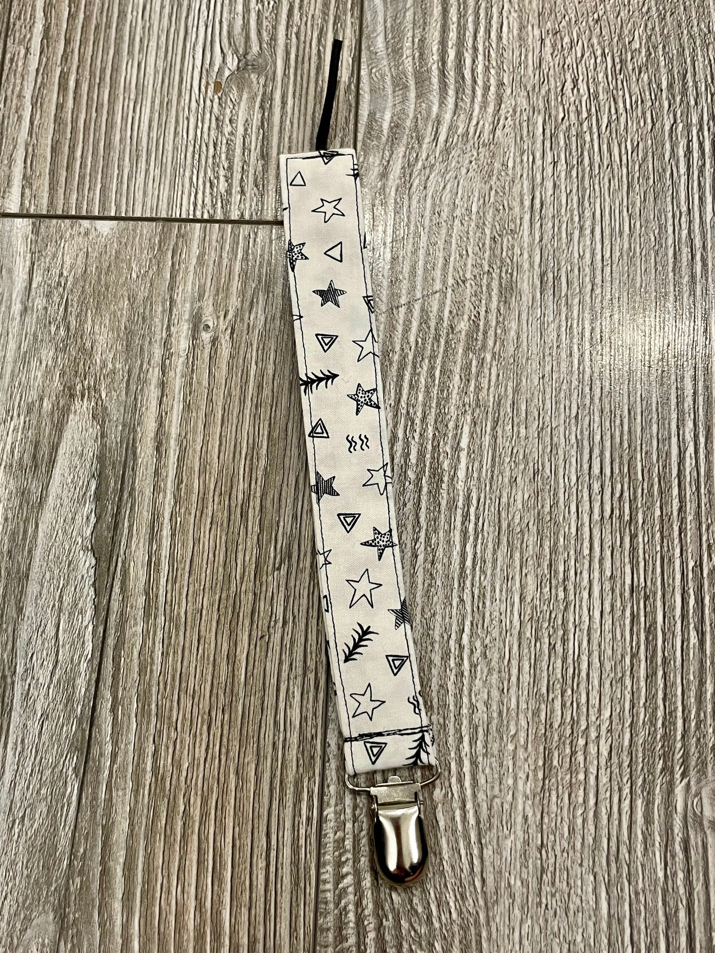White with Black Stars