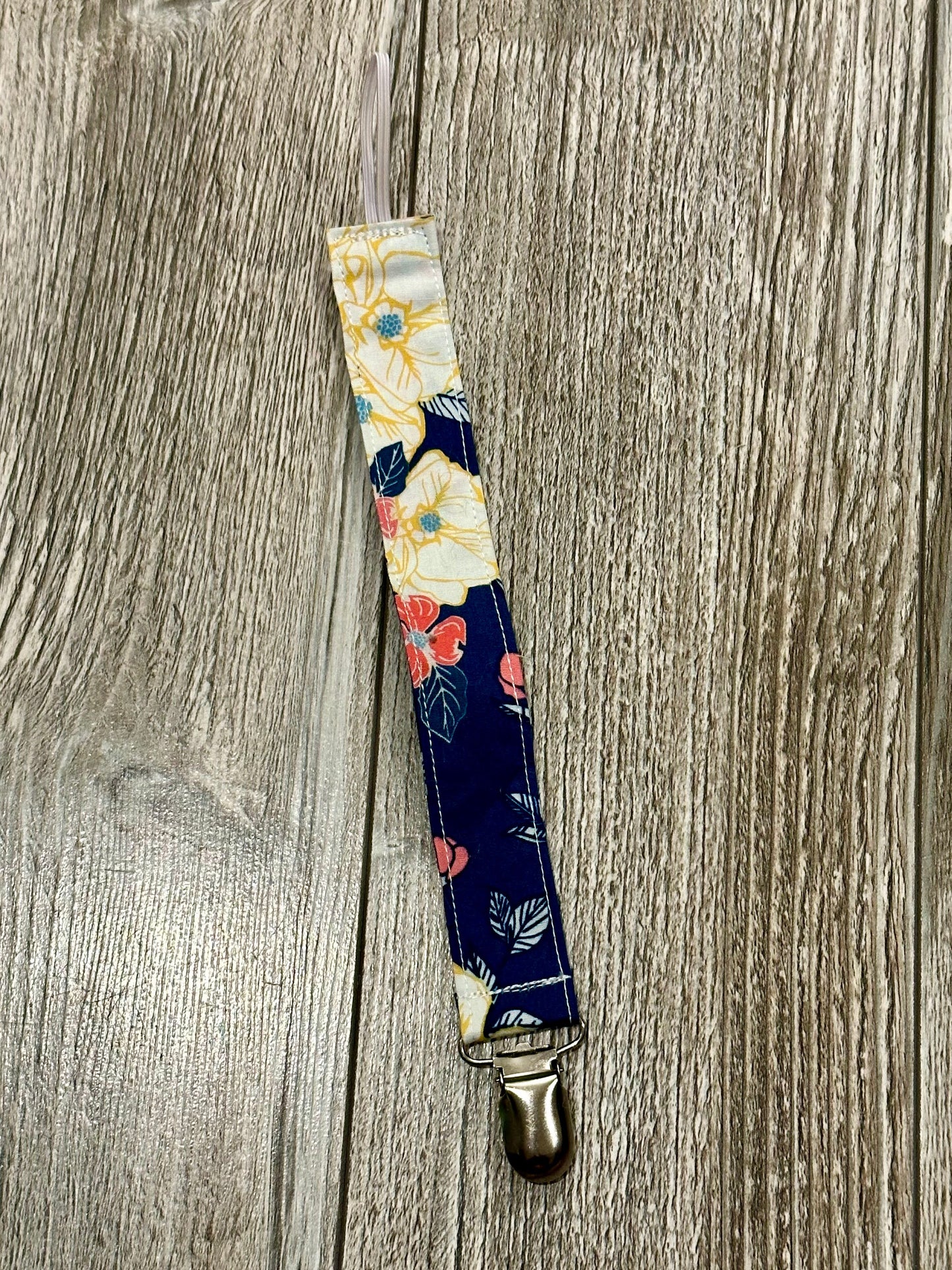 Blue, Coral and White Florals