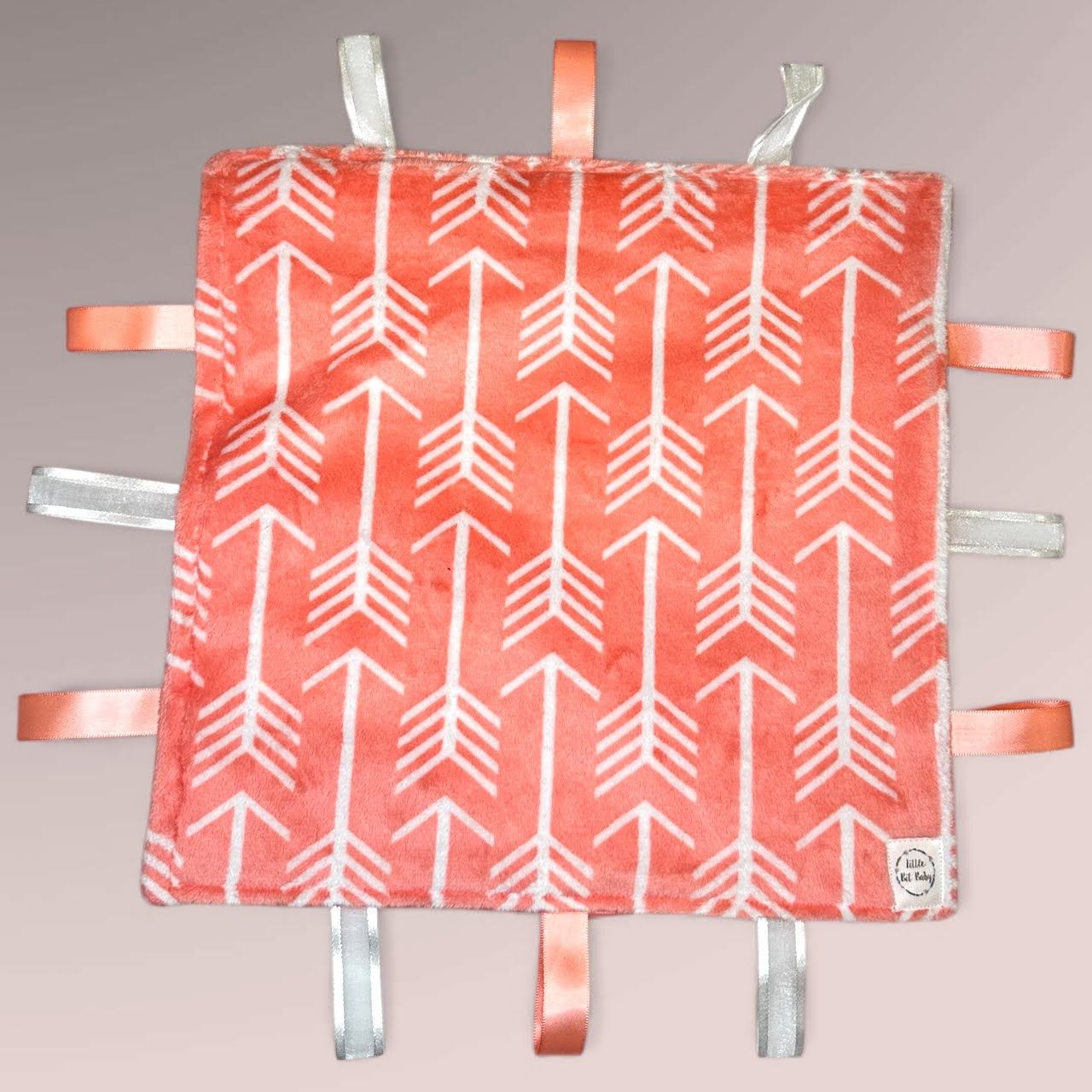 Coral and White Arrows WITH Crinkle