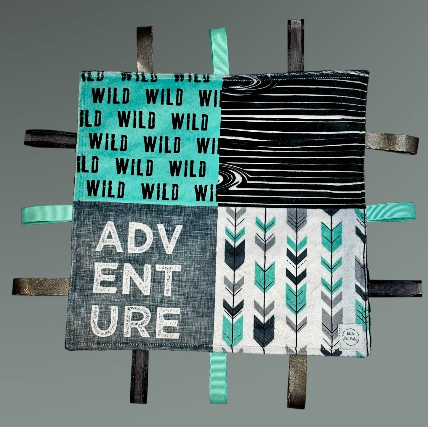 Teal and Black Adventures (Print 3) WITH Crinkle