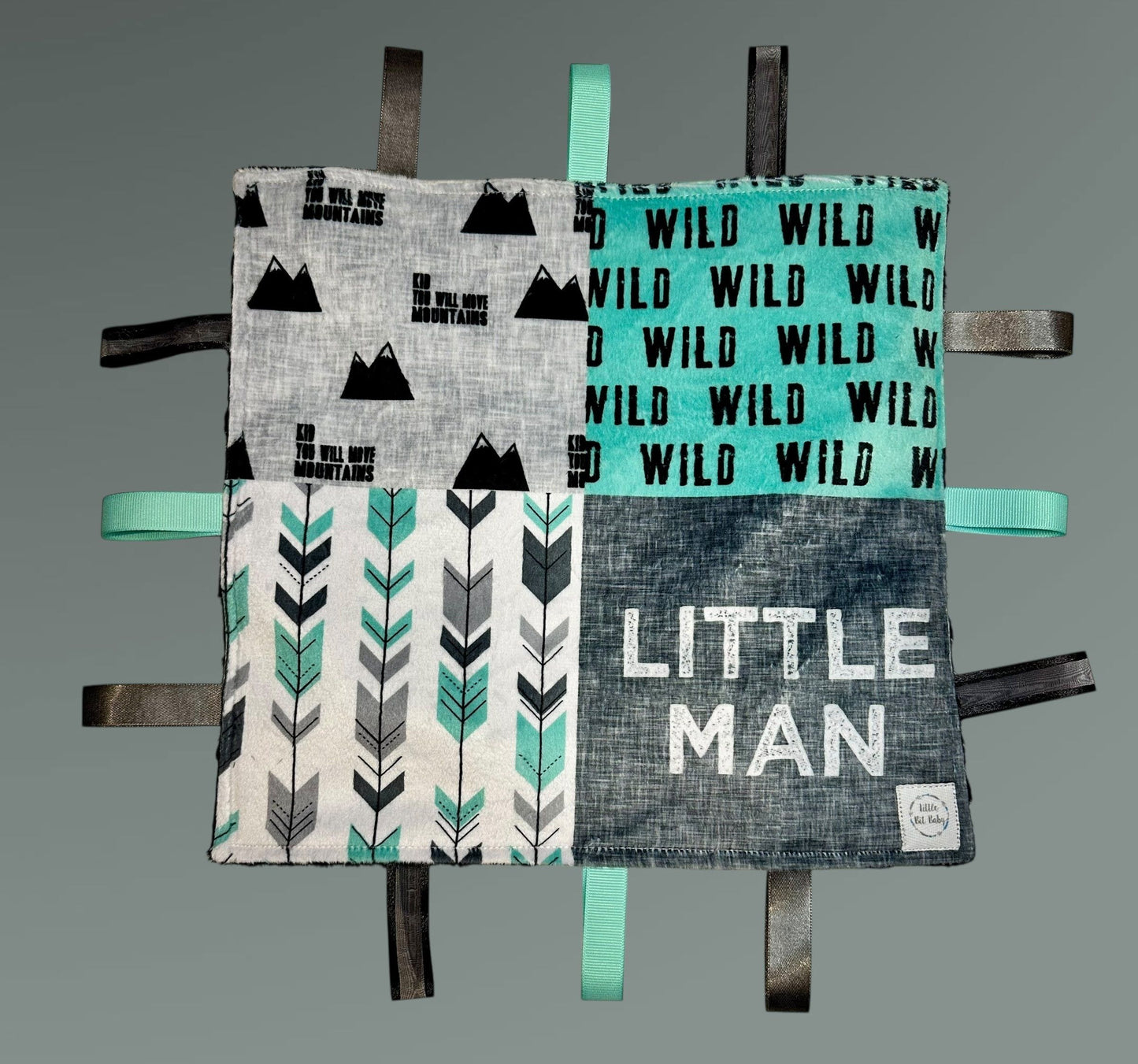 Teal and Black Adventures (Print 4) WITH Crinkle