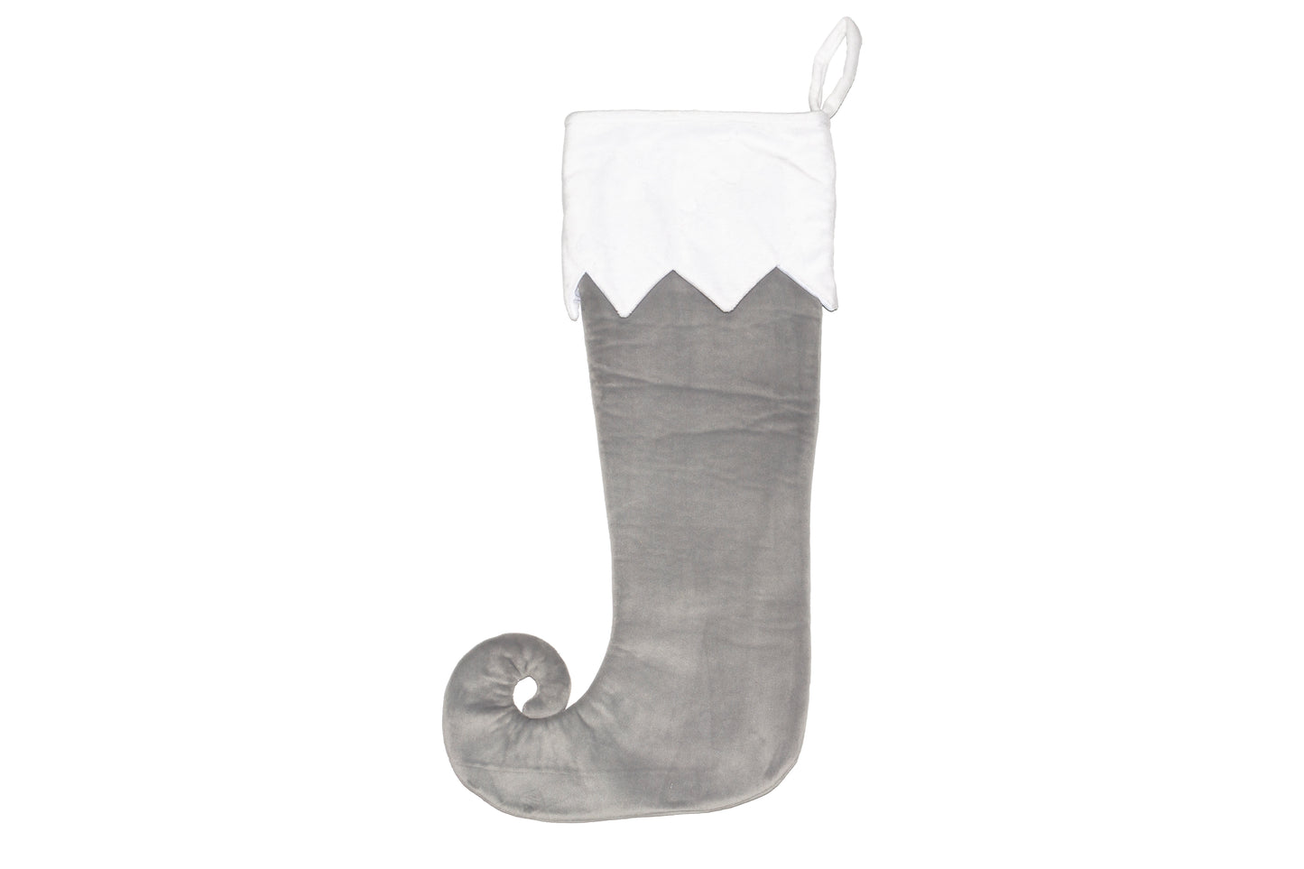 Large Silver Stocking (Curly Toe)