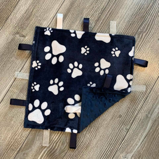 Navy Paw Prints WITH Crinkle