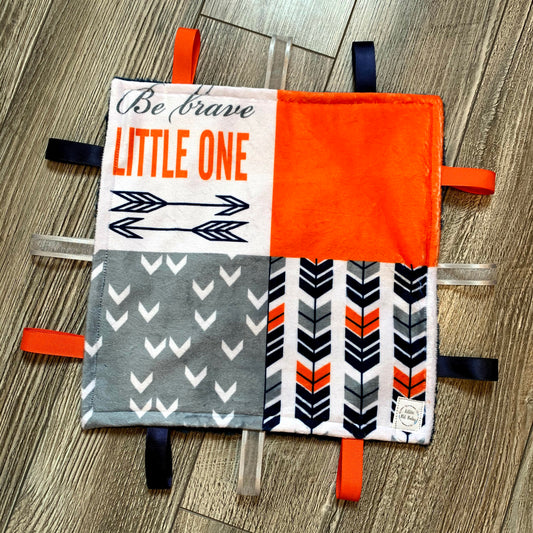 Navy and Orange Arrows WITH Crinkle (Print 2)