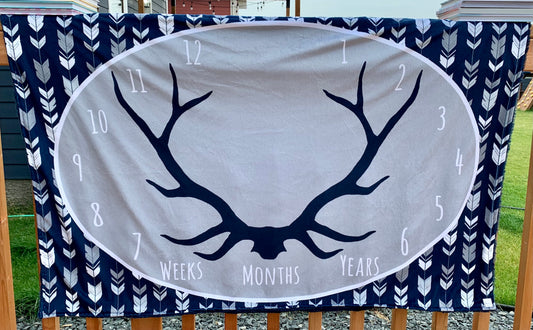 Navy Antlers and Arrows - CRIB SIZE