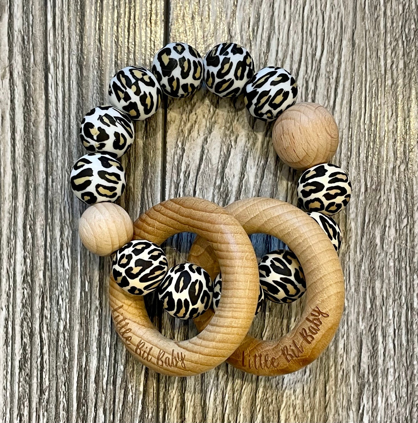 Beech Wood Rattle - Leopard