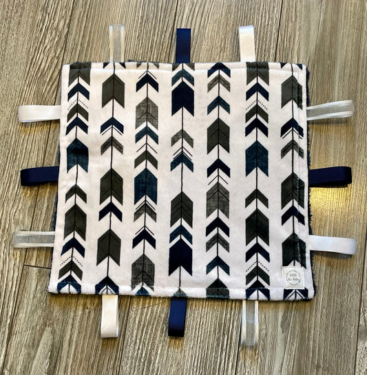 Navy and Grey Arrows WITH Crinkle (grey backing)