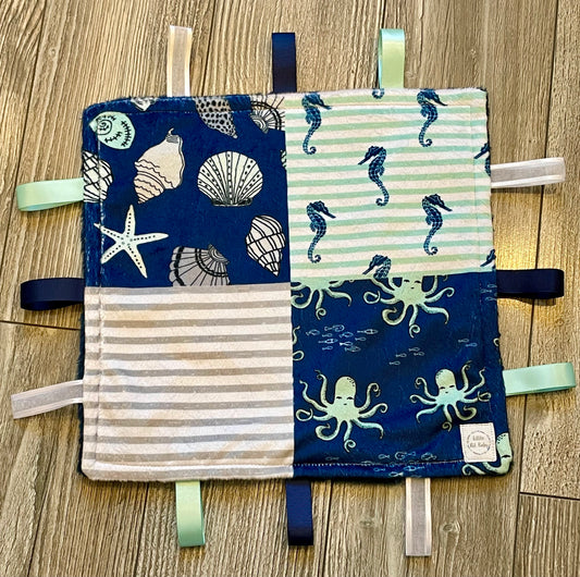 Navy Sea Life WITH Crinkle (Print 2)