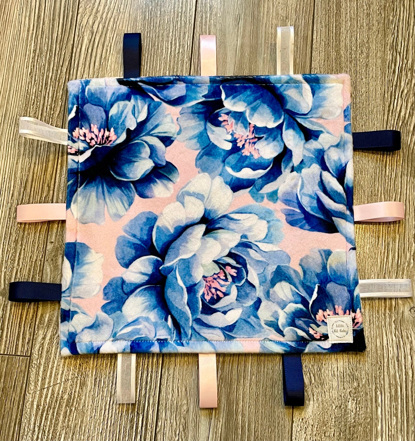 Navy and Ice Pink Florals WITH Crinkle