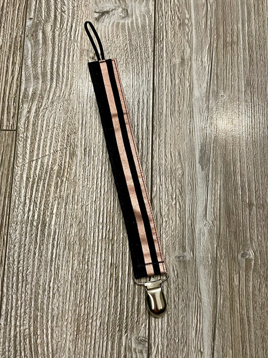Black with Rose Gold Stripes