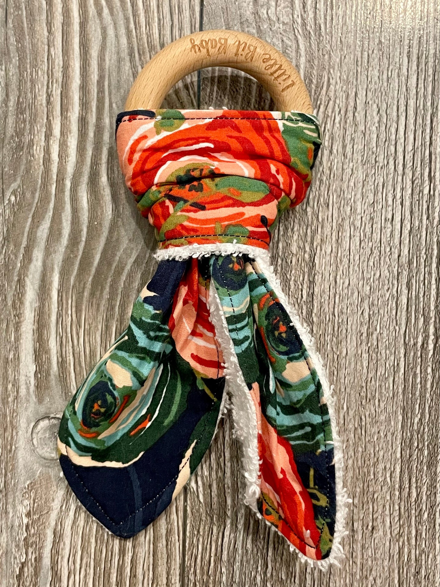 Navy With Colored Flowers