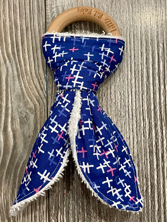 Blue With Colored Crosses