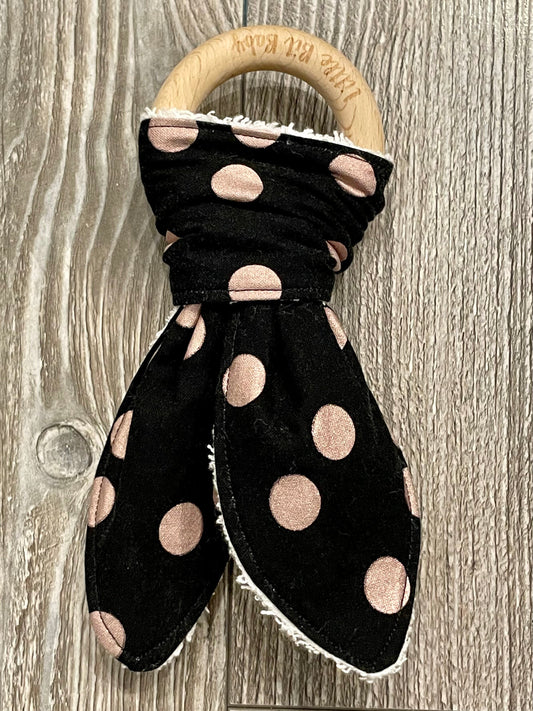 Black with Rose Gold Dots