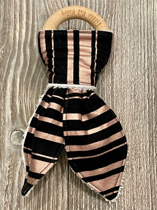 Black and Rose Gold Stripes
