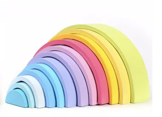 12pc Large Pastel Rainbow Stacker