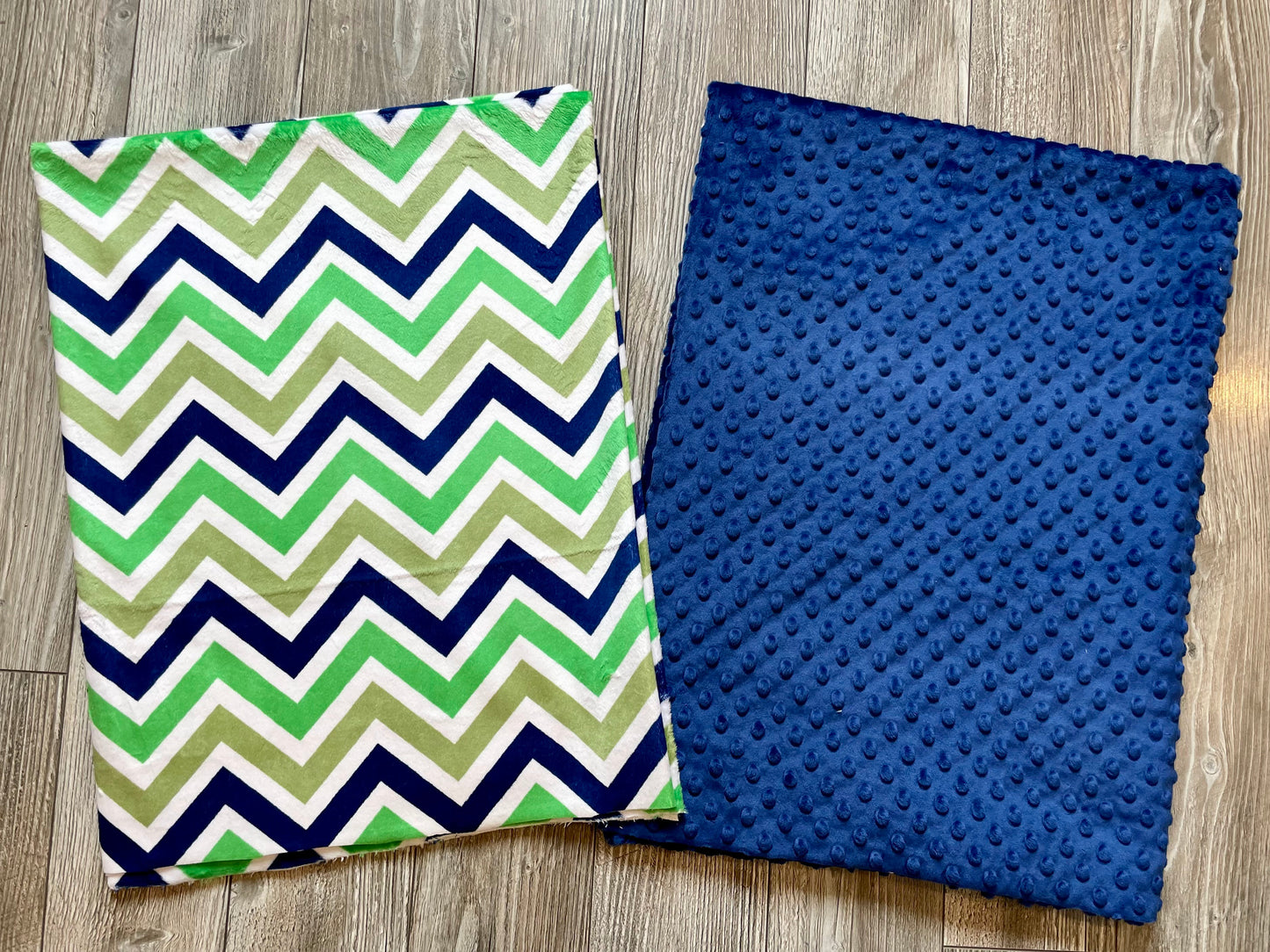 Navy and Green Chevrons