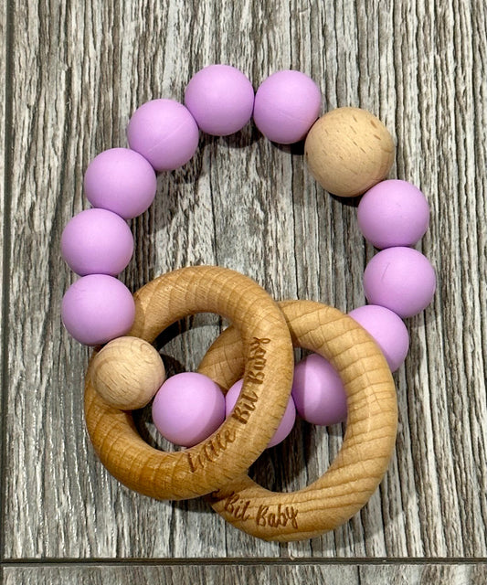 Beech Wood Rattle - All Lavender