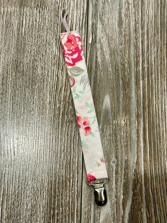 White with Pink Florals