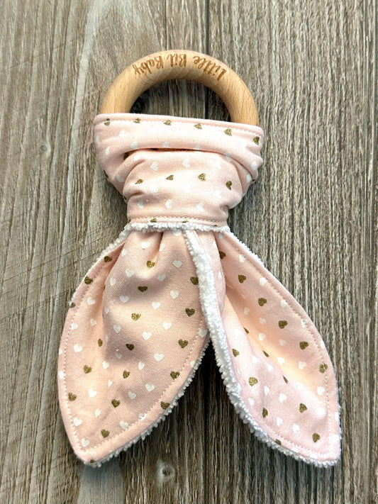 Pink with Gold Hearts