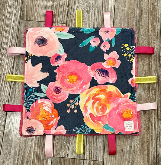 Dark Grey and Pink Florals