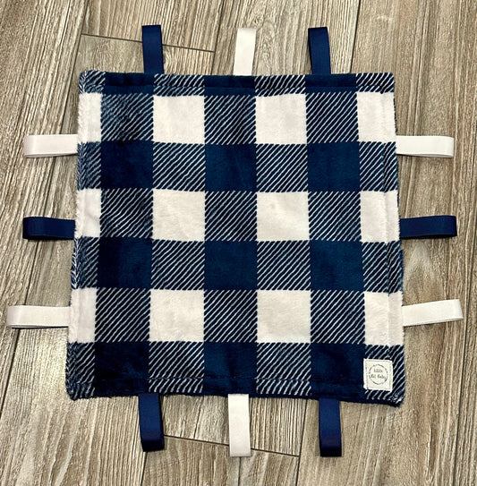 Navy and White Plaid WITH Crinkle