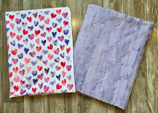 Pink and Purple Hearts