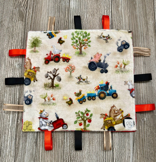 Red and Beige Farm Animals WITH Crinkle