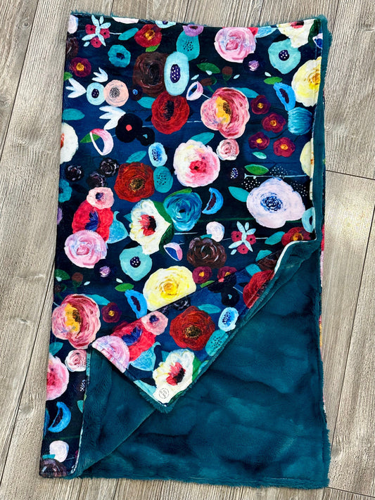 Dark Teal Flowers