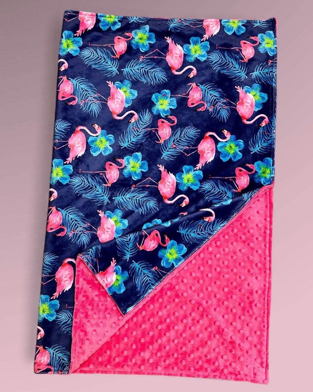 Navy and Pink Flamingos