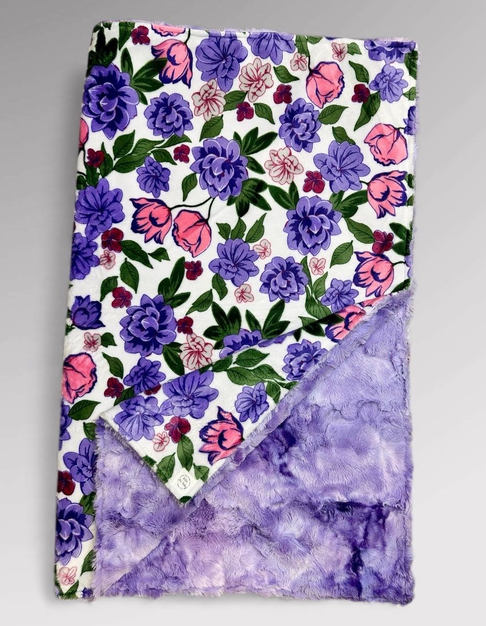 Pink and Purple Florals (Purple Backing)