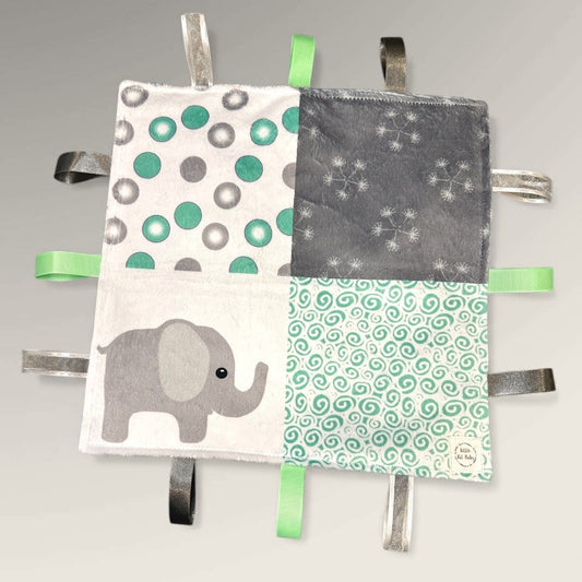 Mint Elephants (Print 3) WITH Crinkle