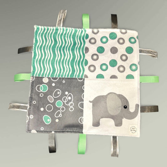 Mint Elephants (Print 2) WITH Crinkle