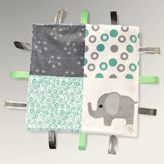 Mint Elephants (Print 1) WITH Crinkle