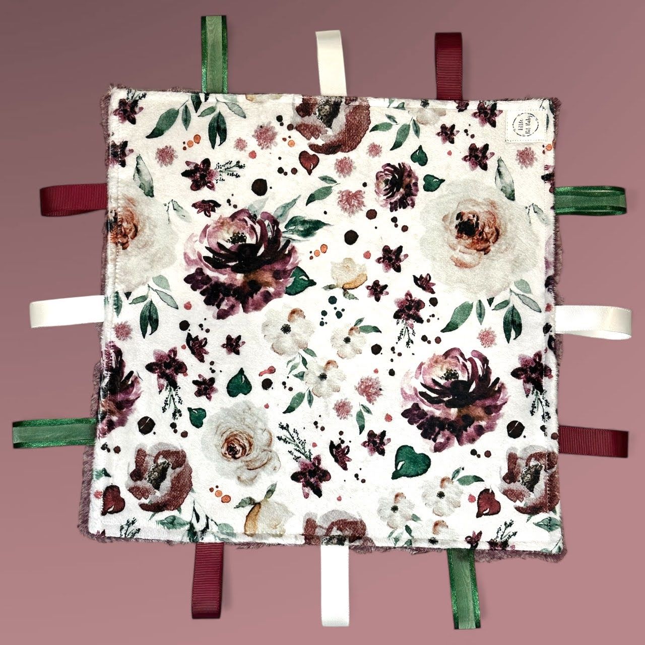 Maroon And Green Florals WITH Crinkle