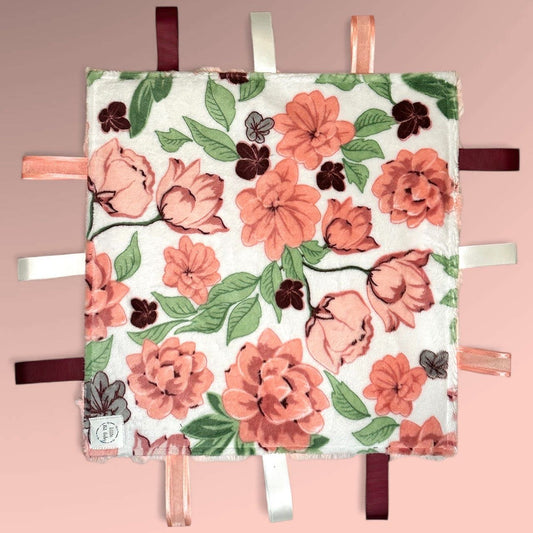Light Coral And Green Florals WITH Crinkle