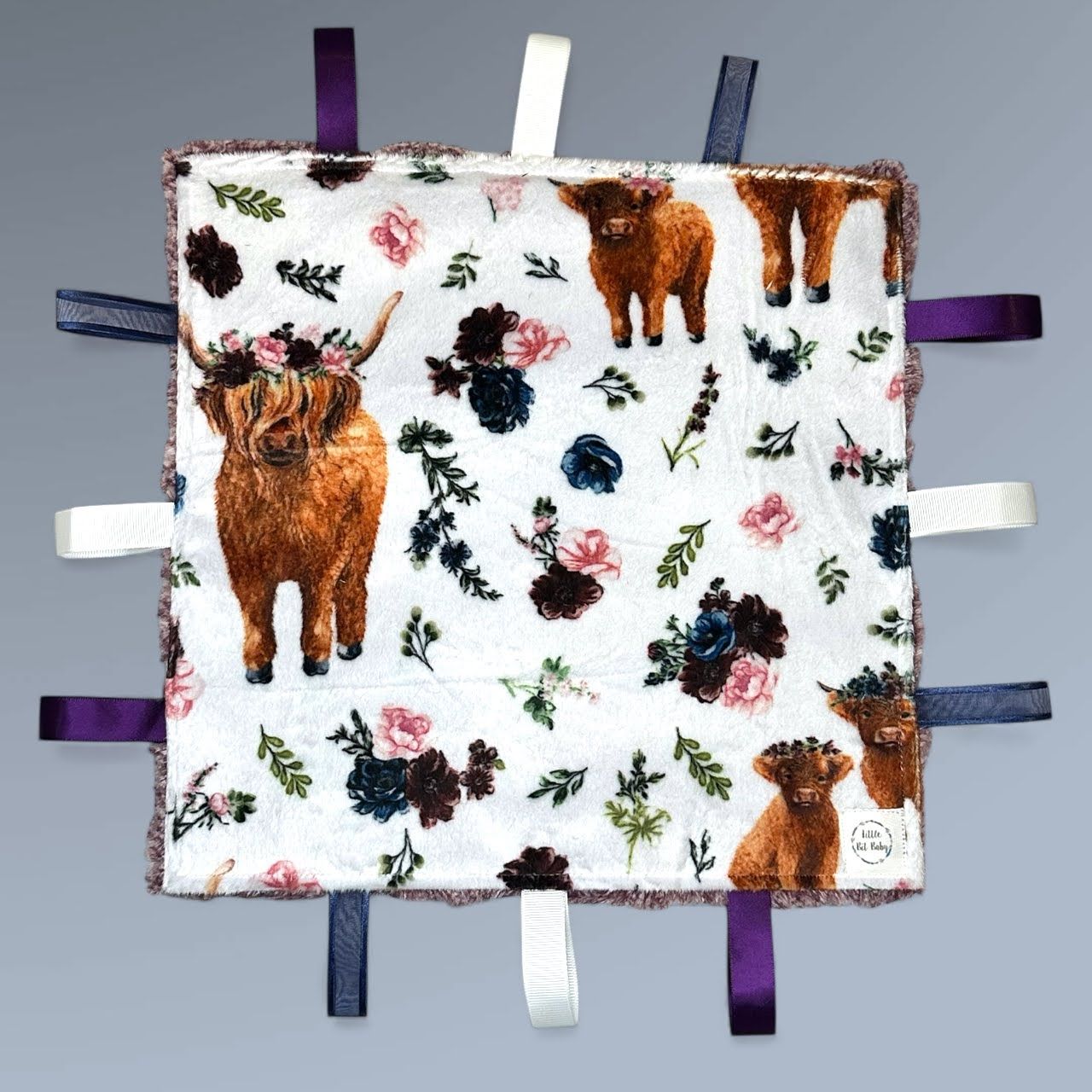 Maroon HIghland Cows WITH Crinkle