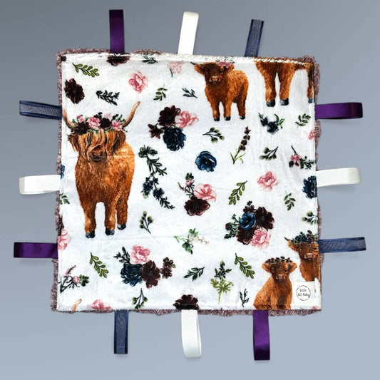 Maroon HIghland Cows WITH Crinkle