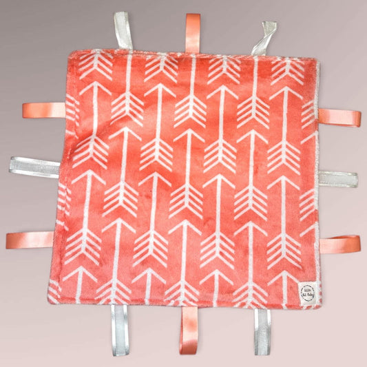 Coral and White Arrows WITH Crinkle