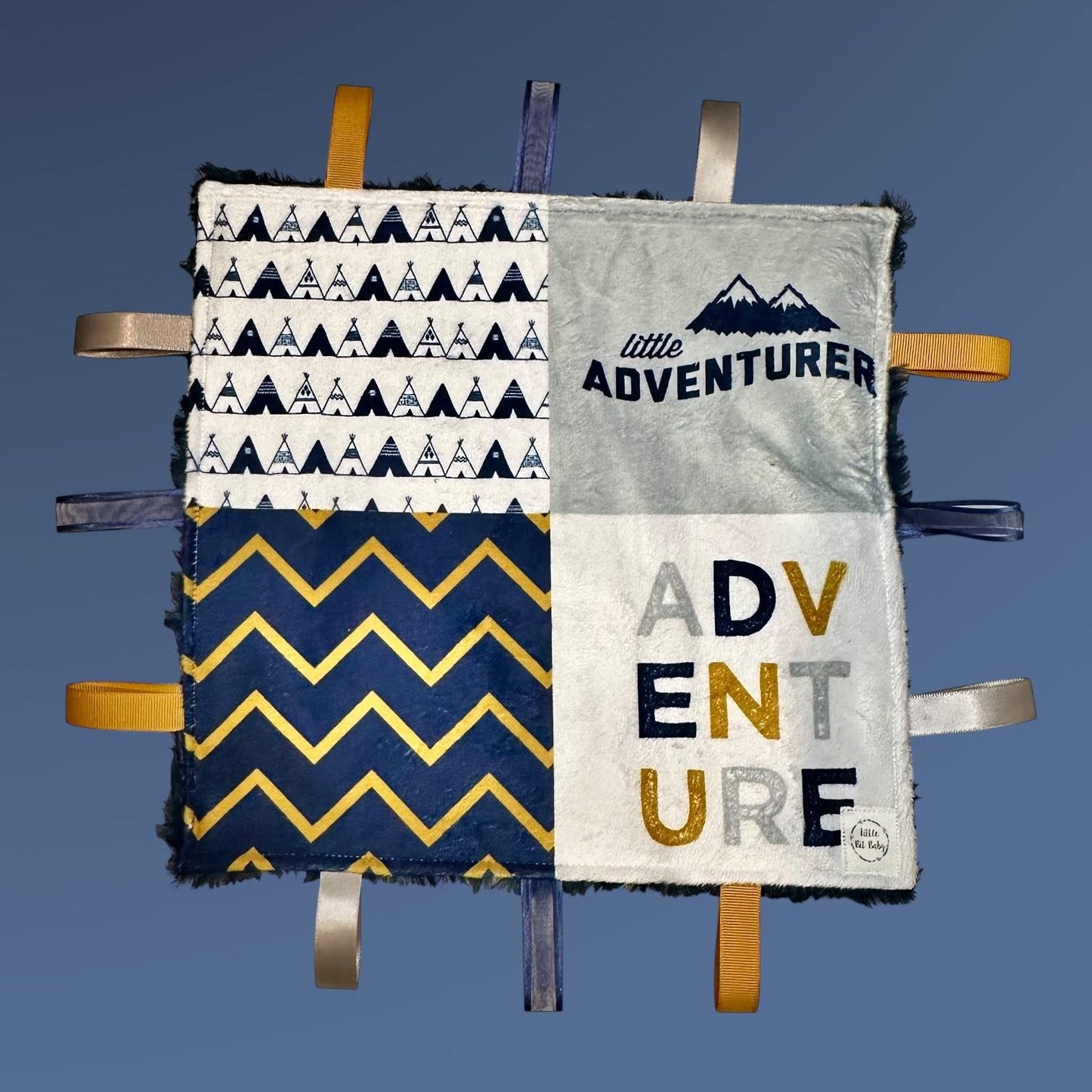 Navy Blue and Gold Wild and Free (Print 2) WITH Crinkle