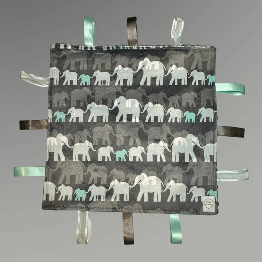 Grey and Blue Elephants WITH Crinkle