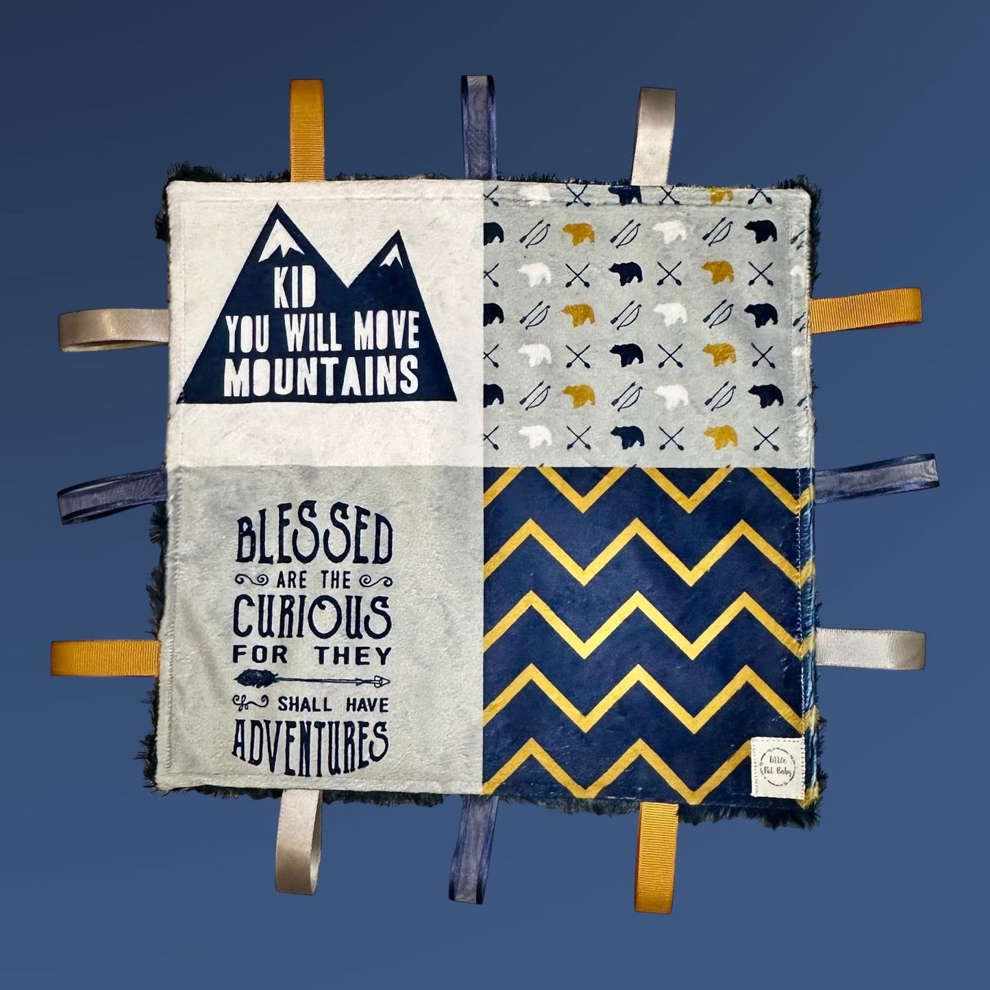 Navy Blue and Gold Wild and Free (Print 3) WITH Crinkle
