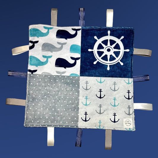 Navy Blue and Grey Nautical (Print 2) WITH Crinkle