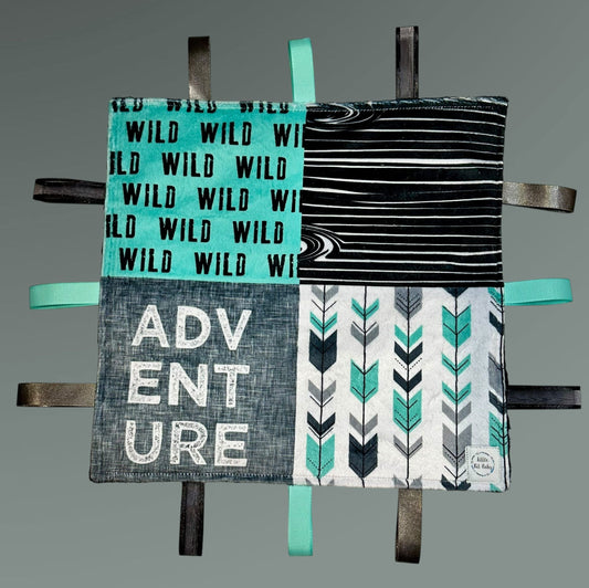 Teal and Black Adventures (Print 3) WITH Crinkle