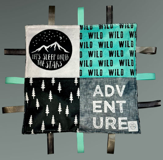 Teal and Black Adventures (Print 1) WITH Crinkle
