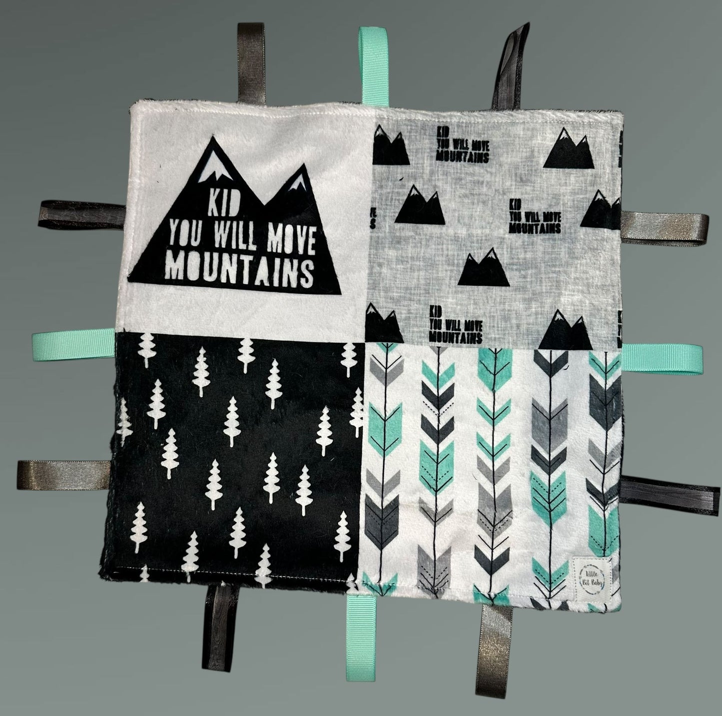 Teal and Black Adventures (Print 2) WITH Crinkle