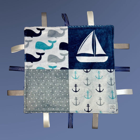 Navy Blue and Grey Nautical (Print 1) WITH Crinkle