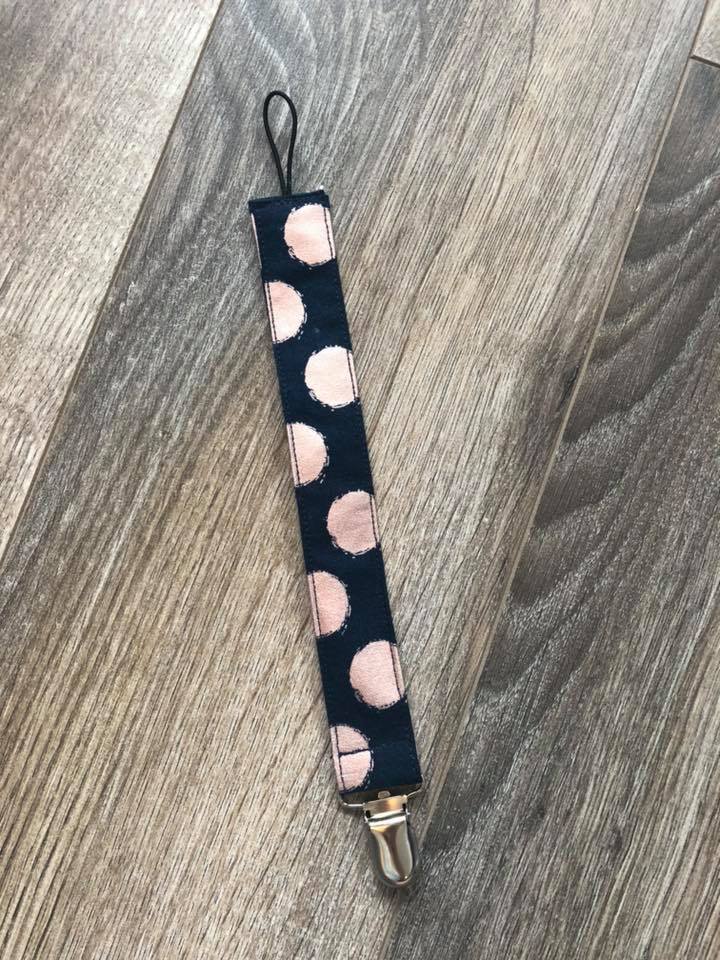 Navy With Rose Gold Dots