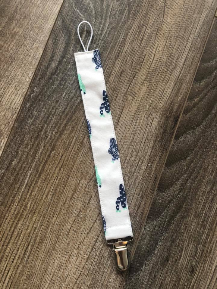 White With Blue Cactus