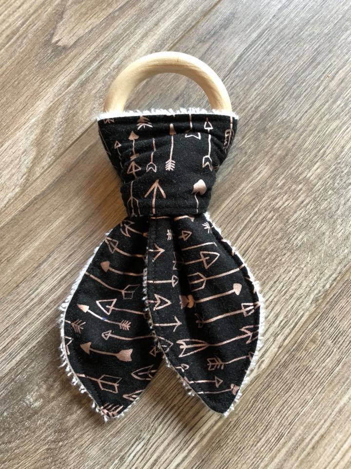 Black with Rose Gold Arrows